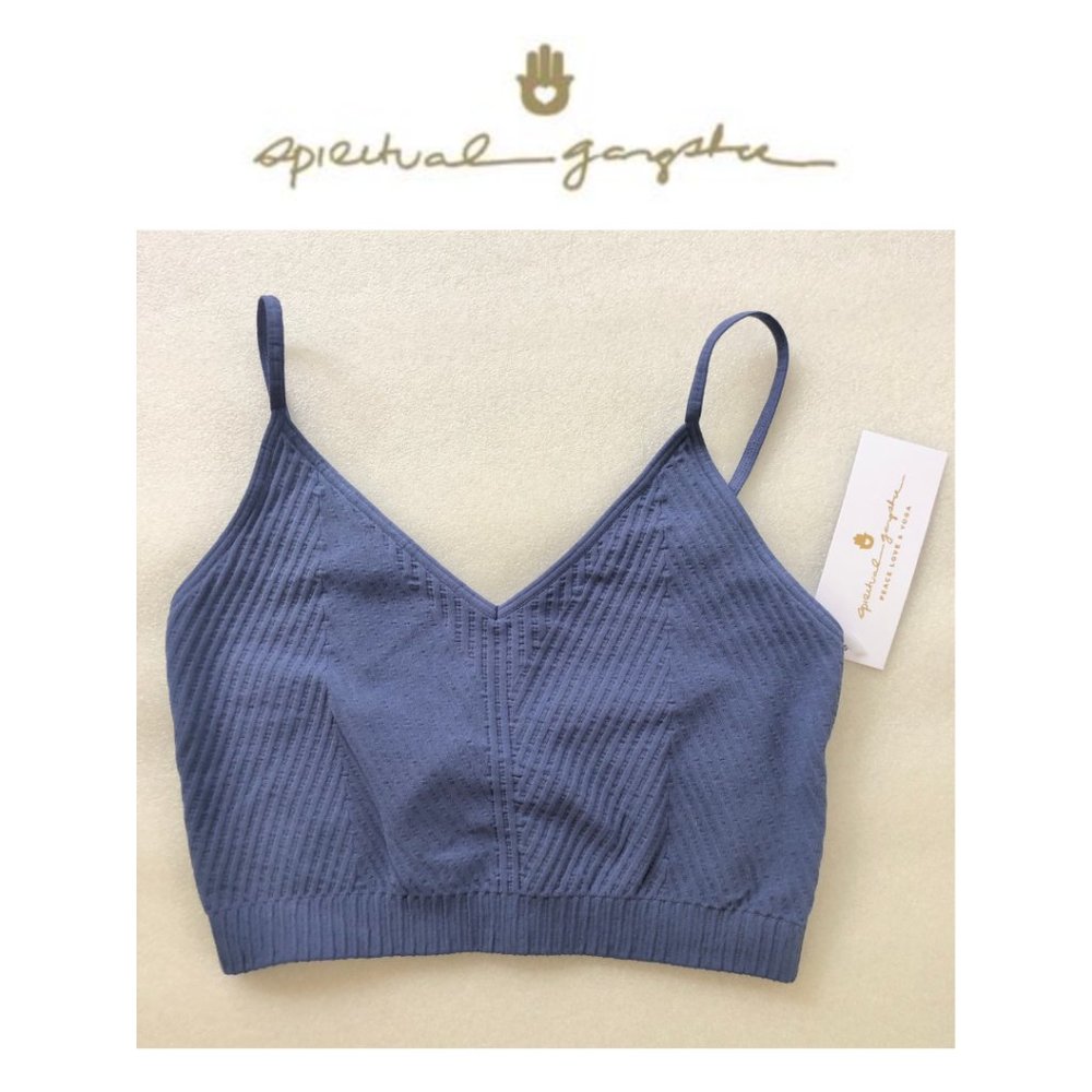 Spiritual Gangster Row Crop Brami in Blue